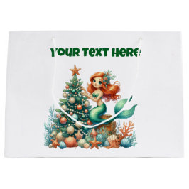 Gift Bag-Christmas Mermaid Gift Bag Groot Cadeauzakje
