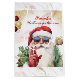 Gift Bag-Christmas Santa Gift Bag Medium Cadeauzakje