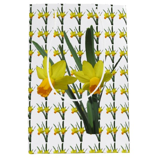 Gift Bag - Daffodil Blossom Medium Cadeauzakje (Voorkant)