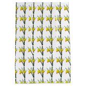 Gift Bag - Daffodil Blossom Medium Cadeauzakje (Achterkant)