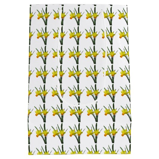 Gift Bag - Daffodil Blossom Medium Cadeauzakje (Achterkant)