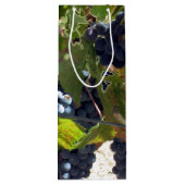 Gift Bag - Druiven op de wijnstok Wijn Cadeautas (Achterkant)