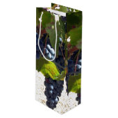 Gift Bag - Druiven op de wijnstok Wijn Cadeautas (Voorkant Gekanteld)