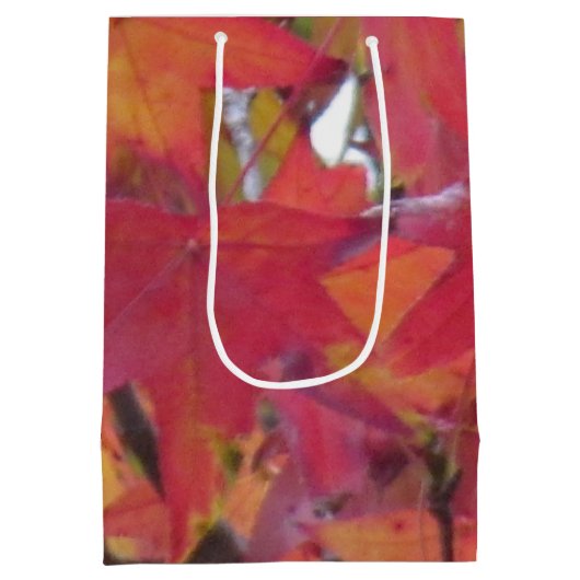 Gift Bag - Fall Leaves Medium Cadeauzakje (Achterkant)