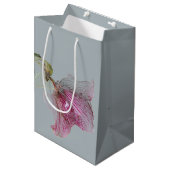 Gift Bag Flower Design Medium Matte Medium Cadeauzakje (Voorkant Gekanteld)