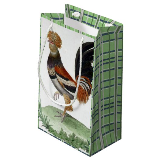 Gift Bag French Bird Green Klein Cadeauzakje (Achterkant Gekanteld)