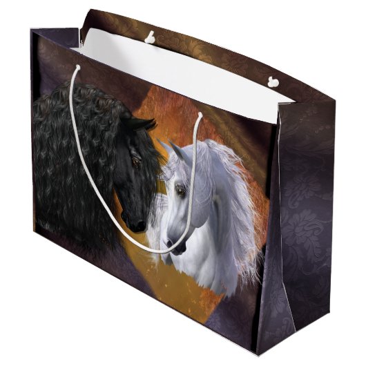 Gift Bag (Friesian & Arabian) - Groot/Glossy Groot Cadeauzakje (Achterkant Gekanteld)