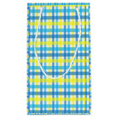 Gift Bag Geel en Blauw Klein Cadeauzakje (Achterkant)