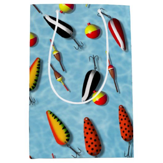 Gift Bag - Geviste Bobs en Lures Medium Cadeauzakje (Voorkant)