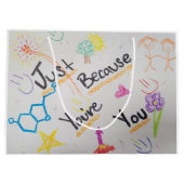 Gift Bag - gewoon omdat je jezelf bent Groot Cadeauzakje (Achterkant)