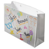 Gift Bag - gewoon omdat je jezelf bent Groot Cadeauzakje (Achterkant Gekanteld)