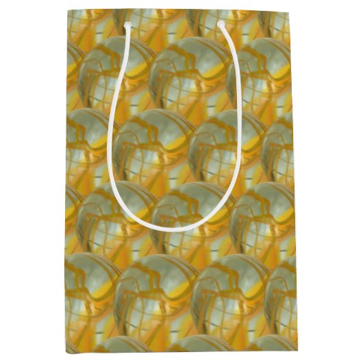 Gift Bag - Golden Marbles Medium Cadeauzakje (Voorkant)