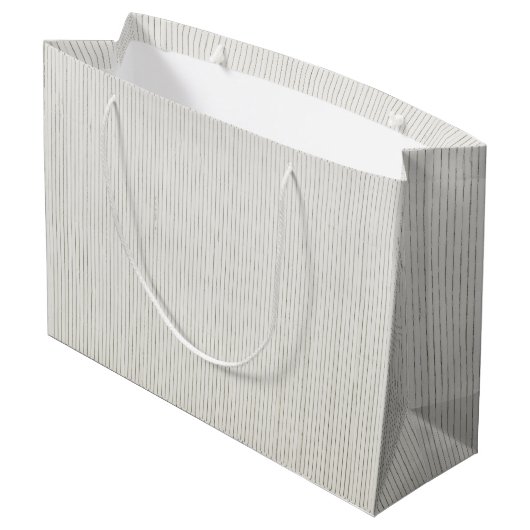 GIFT BAG GRAY EN WITTE STRIPES GROOT CADEAUZAKJE (Achterkant Gekanteld)
