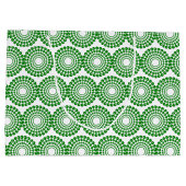 Gift Bag - Groene Concentrische Kralen van Kralen Groot Cadeauzakje (Achterkant)