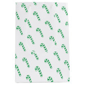 Gift Bag - Groene en Witte snoepjes Medium Cadeauzakje (Voorkant)
