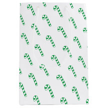 Gift Bag - Groene en Witte snoepjes