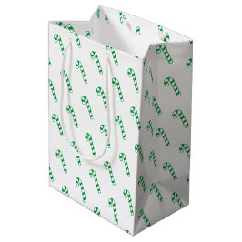 Gift Bag - Groene en Witte snoepjes Medium Cadeauzakje