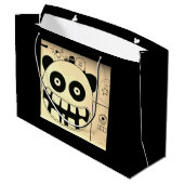 Gift Bag - Groot, glanzend GELUKKIG MONSTER Groot Cadeauzakje (Achterkant Gekanteld)