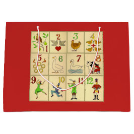 Gift Bag - Grote, glanzende TWELVE DAGEN CHRISTMAS Groot Cadeauzakje