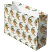 GIFT BAG - GROTE GLOSSY CHERUB EN MOON GROOT CADEAUZAKJE (Voorkant Gekanteld)