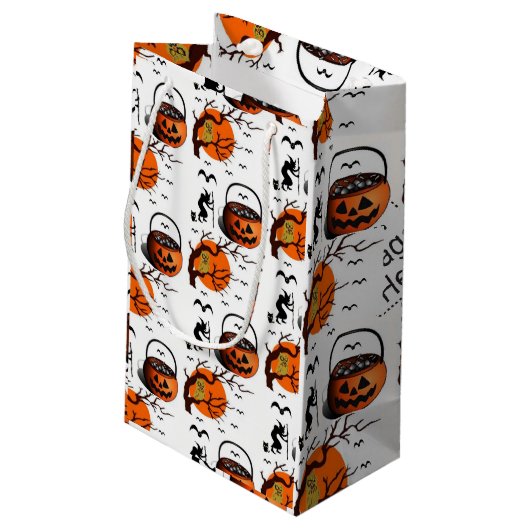 Gift Bag Halloween Klein Cadeauzakje (Achterkant Gekanteld)