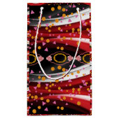 Gift Bag Happy Abstract Rood Zwart Wit Klein Cadeauzakje (Achterkant)