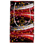 Gift Bag Happy Abstract Rood Zwart Wit Klein Cadeauzakje (Voorkant)