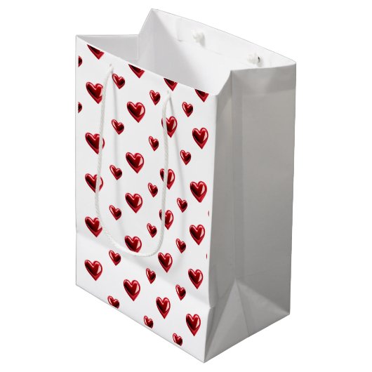 Gift Bag Hearts Medium Cadeauzakje (Voorkant Gekanteld)