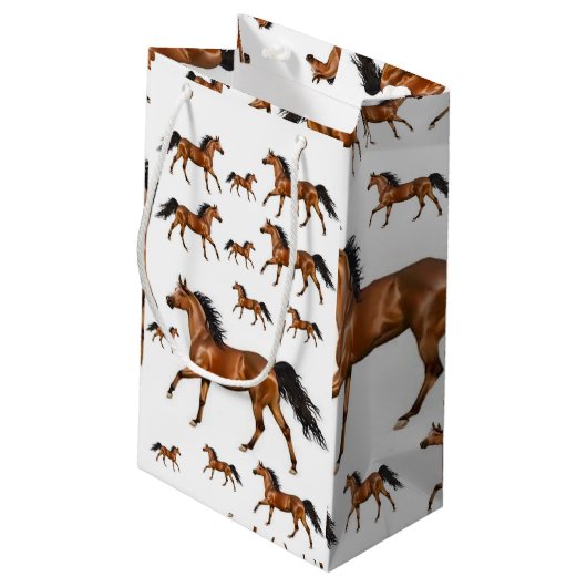 Gift Bag Horse Klein Cadeauzakje (Achterkant Gekanteld)