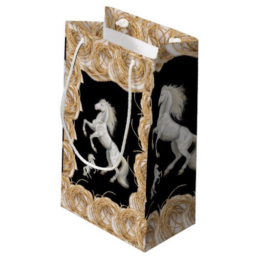 Gift Bag Horse Klein Cadeauzakje (Achterkant Gekanteld)
