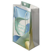 Gift bag in stylish abstract graphic klein cadeauzakje (Voorkant Gekanteld)