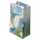 Gift bag in stylish abstract graphic klein cadeauzakje (Achterkant Gekanteld)