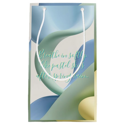 Gift bag in stylish abstract graphic klein cadeauzakje (Voorkant)