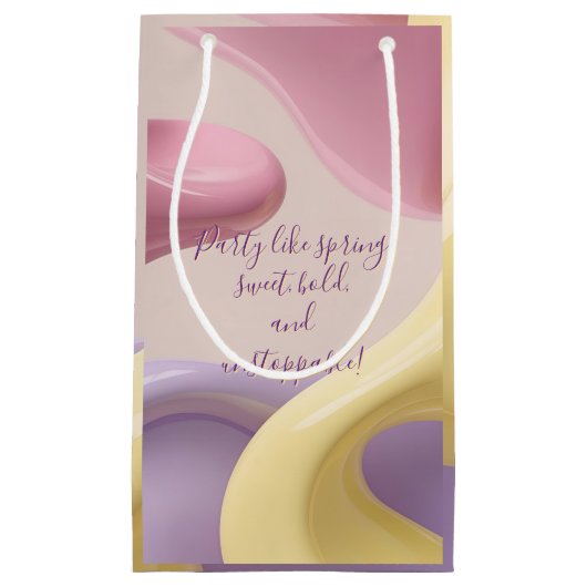 Gift bag in stylish abstract graphic klein cadeauzakje (Voorkant)