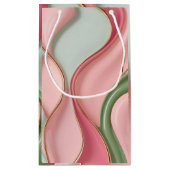 Gift bag in stylish abstract graphic klein cadeauzakje (Achterkant)