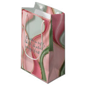 Gift bag in stylish abstract graphic klein cadeauzakje (Voorkant Gekanteld)
