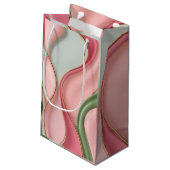 Gift bag in stylish abstract graphic klein cadeauzakje (Achterkant Gekanteld)