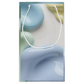 Gift bag in stylish abstract graphic klein cadeauzakje (Achterkant)