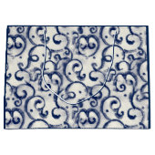 GIFT BAG JAPANESE PATROON IN INDIGO GROOT CADEAUZAKJE (Voorkant)