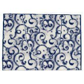 GIFT BAG JAPANESE PATROON IN INDIGO GROOT CADEAUZAKJE (Achterkant)