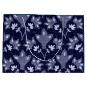 GIFT BAG JAPANS ABSTRACT FLORAL PATTERN IN BLAUW GROOT CADEAUZAKJE (Achterkant)
