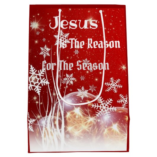 Gift Bag Jesus is de Reason Kerstmis. Medium Cadeauzakje (Achterkant)