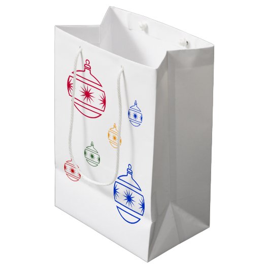 Gift Bag - kerstversieringen Medium Cadeauzakje (Voorkant Gekanteld)