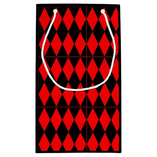 Gift Bag - Klein, glanzend HARLEQUIN & MONOGRAM Klein Cadeauzakje (Achterkant)