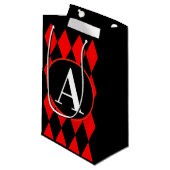 Gift Bag - Klein, glanzend HARLEQUIN & MONOGRAM Klein Cadeauzakje (Voorkant Gekanteld)