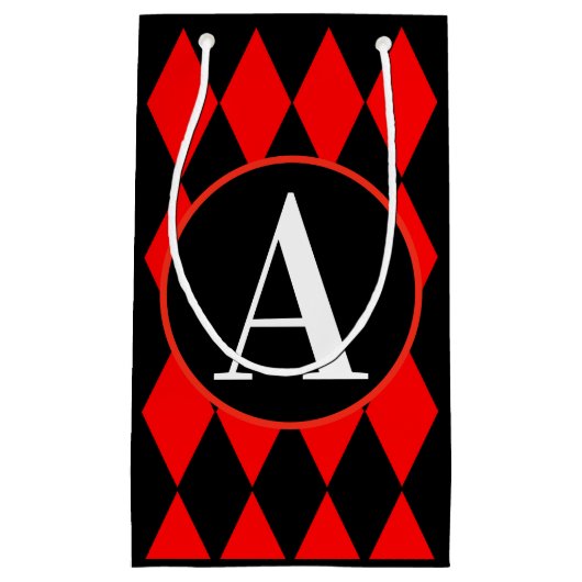 Gift Bag - Klein, glanzend HARLEQUIN & MONOGRAM Klein Cadeauzakje (Voorkant)