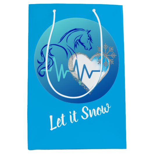 Gift Bag Let it Snow! Medium Cadeauzakje (Voorkant)