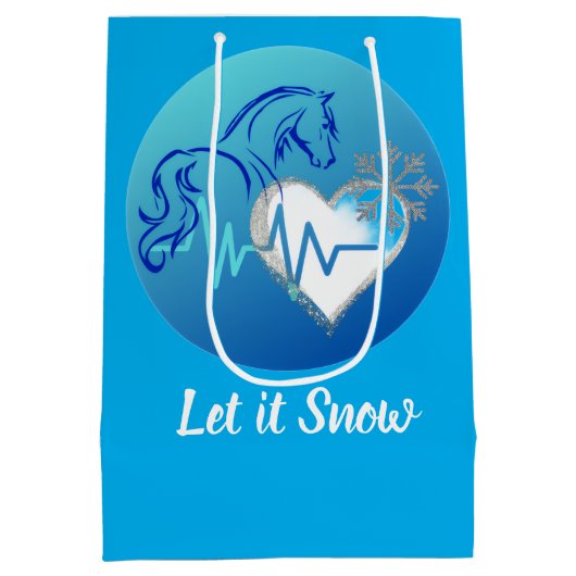 Gift Bag Let it Snow! Medium Cadeauzakje (Achterkant)