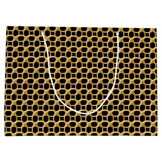 Gift Bag (Lg) - Golden Chain Mail Groot Cadeauzakje (Achterkant)