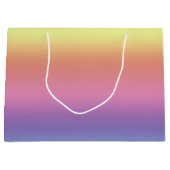 Gift Bag (Lg) - Horizontale regenboogstrips Large Cadeautasje (Voorkant)